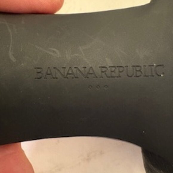 NWOT Banana Republic Genuine Leather kitten heal sandals black sz 10 - Picture 8 of 10